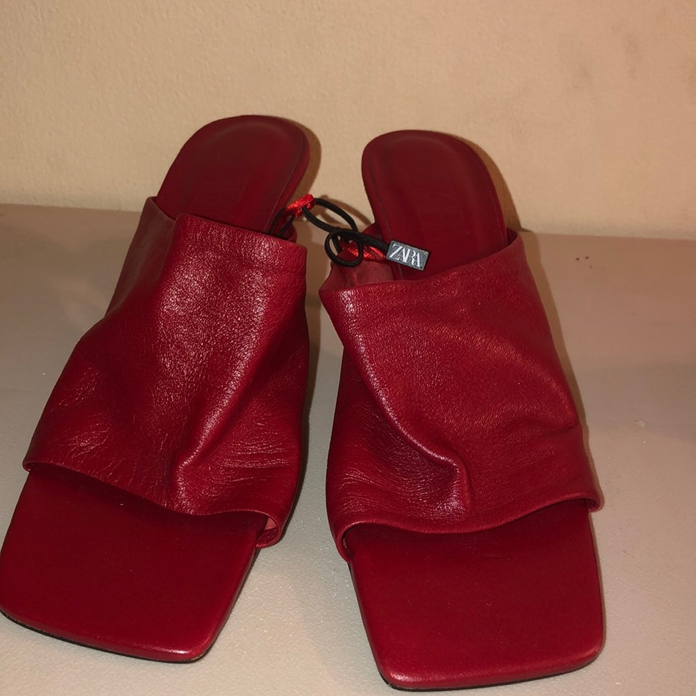 Red Zara Heels Definitely a statement!!